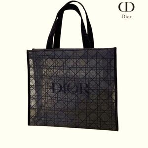 Dior Black Mesh Tote Bag